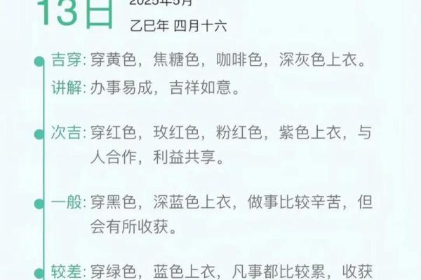 2025年12月13日五行穿衣每日指南你不了解就OUT啦