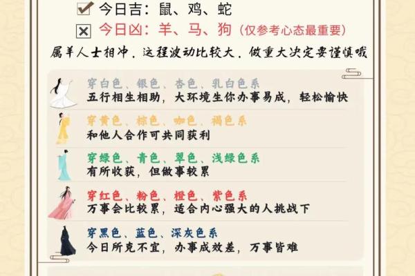 穿衣颜色2025年9月10日五行搭配详细图解