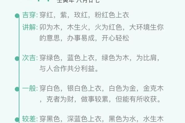 2022年8月7日五行穿衣颜色搭配提升运势指南，终极指南