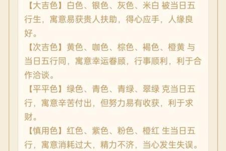 2025年10月15日穿衣颜色五行搭配赶快收藏起来