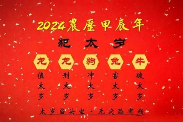 2024年冲太岁的生肖如何化解不利影响保平安？