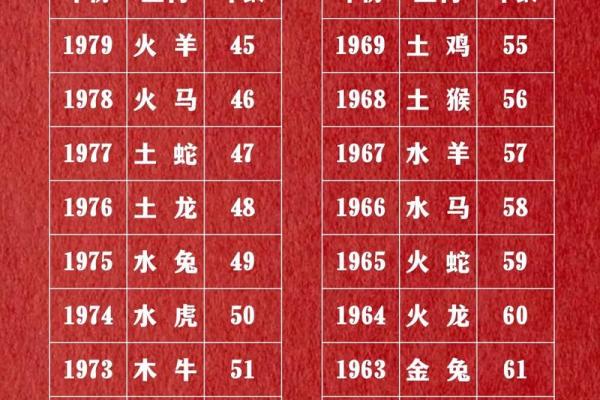 2023年最新版十二生肖年龄对照表及出生年份查询