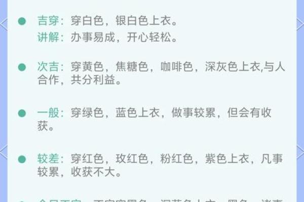 五行穿衣指南2023年10月31日 今日五行穿衣颜色宜忌查询 五行穿衣指南2023年10月31日 今日五行穿衣颜色宜忌查询