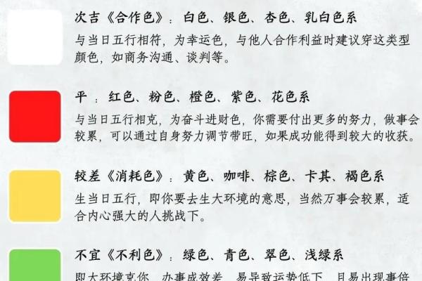 每日穿衣颜色每日五行搭配表 五行穿衣颜色查询每日更新