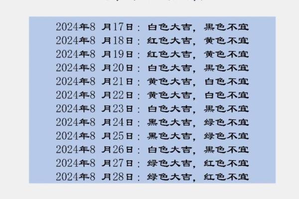 五行穿衣8月17日穿什么颜色 今日五行旺运颜色搭配查询 五行穿衣8月17日穿什么颜色 今日五行旺运颜色搭配查询