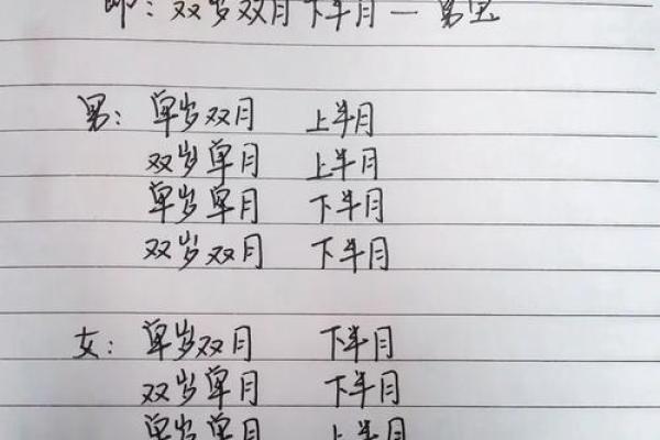 2020年最新男女清宫表计算方法及准确月份对照详解