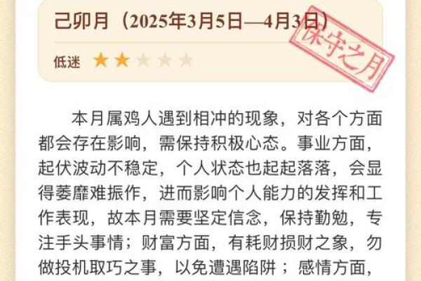 1981年属鸡女性2025年每月运势详解及运程完整版