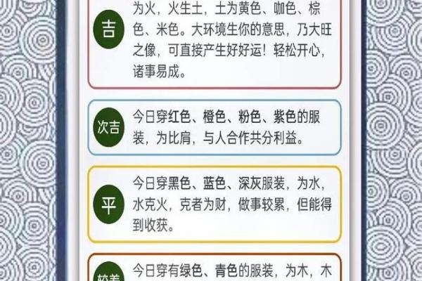 明日五行穿衣每日指南 明天穿什么颜色衣服最吉利