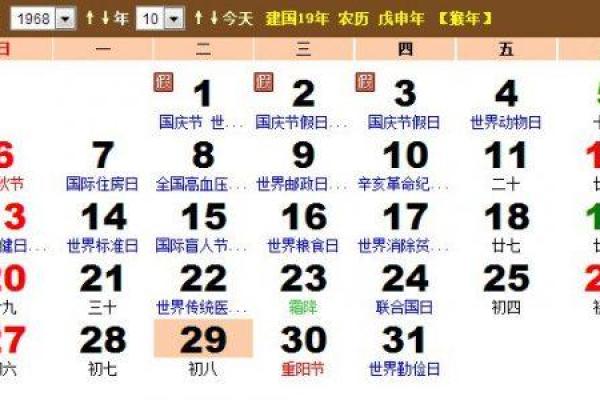 1968年农历阳历生日查询,如何准确找到对应的公历日期 1968年农历阳历生日查询,如何准确找到对应的公历日期