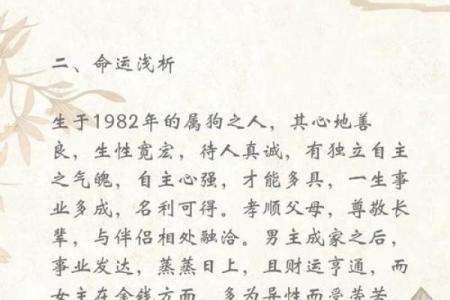 1982年出生属狗男2025年全年运势完整版婚姻与事业