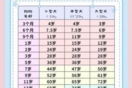 2024年属狗年龄查询表：不同年份出生的人今年几岁？