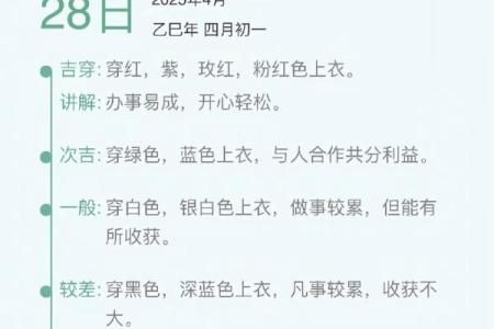 2025年10月24日五行穿衣搭配每日指南一分钟学会招