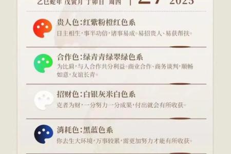 2023年4月17日五行穿衣旺运颜色搭配指南，零氪玩家必备