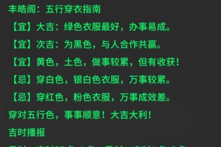 2024年1月7日五行穿衣吉时与禁忌颜色解析，详细教程