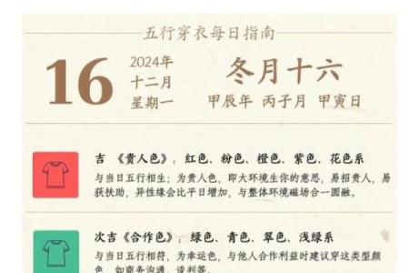 今天五行穿什么颜色衣服2025年12月15日赶快分享给朋友