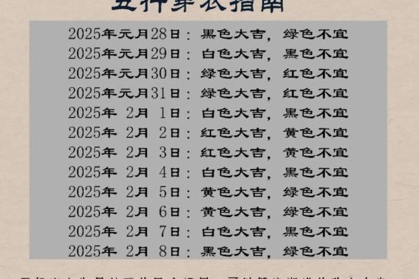 每日五行穿衣颜色2025年12月5日试试招 每日五行穿衣颜色2025年12月5日试试招