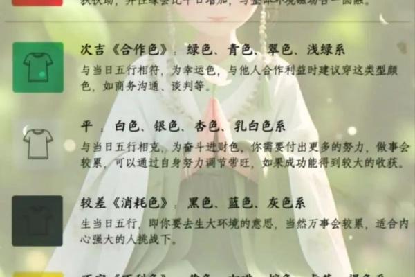 今日五行色 每日穿衣五行颜色搭配指南 今日五行色 每日穿衣五行颜色搭配指南