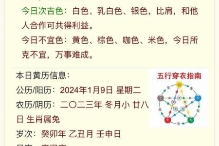 五行穿衣每日指南2023.1.13 2023年1月13日五行穿衣颜色指南